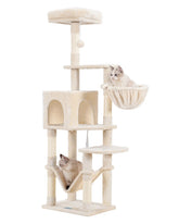 Hey-brother cat tree side view hammock provides a cozy resting spot for indoor cats