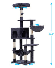Hey-brother cat tree sisal posts satisfy claws and protect furniture