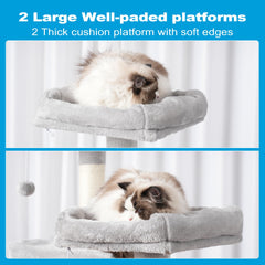 Hey-brother cat tree sisal-posts deliver satisfying scratching and clawing.