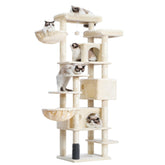 Hey-brother Cat Tree sturdy-baseboard provides a stable indoor playground for multiple cats.