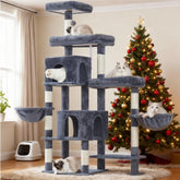 Hey-brother cat-tree-tower extended-part-rotated for flexible space and stable support