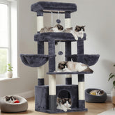 Hey-brother cat tree tower top perch provides extra space for large cats.