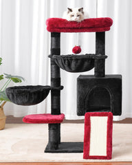 Hey-brother Gothic cat tree cat cave offers a quiet retreat