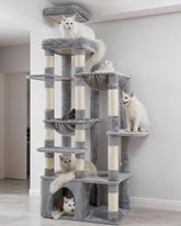 Heybly cat tree baseboard offers stability for large cats.
