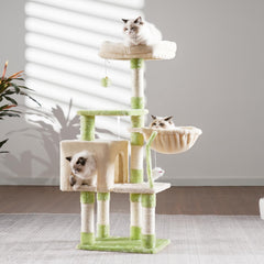 Heybly cat tree HCT004SGM sisal-posts for durable scratching and play.