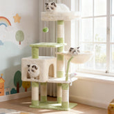Heybly cat tree HCT004SGM top-perch provides a cozy elevated nap spot.