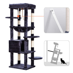Heybly cat tree large condo provides a roomy sleep space