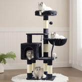 Heybly cat tree smoky gray top perch offers a cozy resting spot for cats