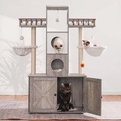 Heybly cat tree soft baskets create cozy, safe hideouts for kittens and adults.