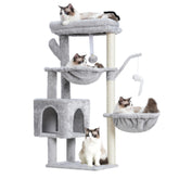 Heybly Cat Tree tower condo offers height for indoor cats' exploration