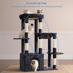 Heybly Heavy Duty Cat Tree top perch with spacious view area.