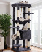 Heybly XXL cat tree top perch provides spacious lounging for large cats