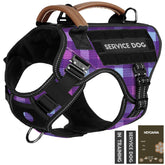 HEYCAHVA service dog harness front view showing comfortable no-pull control.