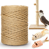HezzLuv sisal rope 262ft coil for scratching posts offers durable, eco-friendly material.