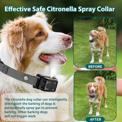HGFLMR citronella bark collar spray mechanism showing automatic release.