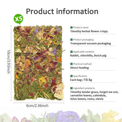 HGPOKLVT Timothy hay chips bag highlights natural ingredients for wholesome small-pet snacks.