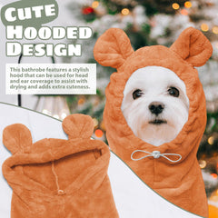 HhiMyOct towel-coat maintains warmth while drying for a cozy post-bath experience.