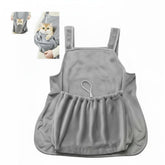 Hhuabeibei cat apron carrier close-up shows velvet comfort for grooming