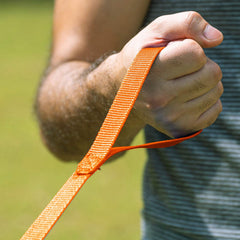 Hi Kiss orange 20ft training lead during supervised play and recall.