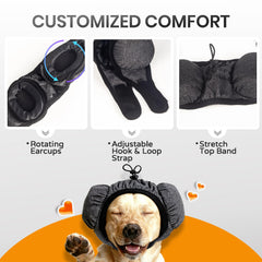 HI-REEKE Dog Ear Muffs reduce noise from fireworks or thunderstorms for calmer moments.