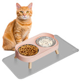 HIAIEVIY elevated cat bowl stand supports comfortable indoor feeding