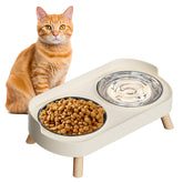 HIAIEVIY elevated cat bowl stand supports comfortable indoor meals
