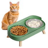 HIAIEVIY elevated cat bowl stand provides stable, calm mealtimes for indoor cats.