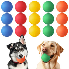 Hiboom 15 pack natural rubber dog balls in 2.4 inch size ready for durable fetch