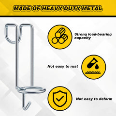 Hicarer equestrian water bucket holder iron offers weather-resistant storage outdoors.
