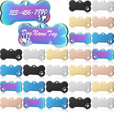 Hicarer stainless steel pet ID tag bone shape for durable identification on collars.