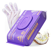 HICC PET Glove Wipes Pro package for convenient at-home grooming between baths.