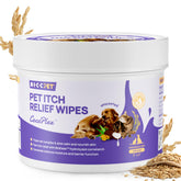 HICC PET Itch Relief Wipes bottle front for quick on-the-go relief