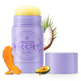 HICC PET paw balm tub closeup highlighting natural ingredients for paw hydration