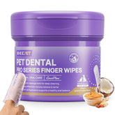 HICC PET Pro Dog Teeth Wipes Peanut Butter packet for easier daily dental care