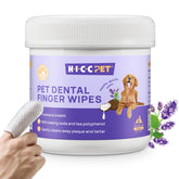 HICC PET teeth cleaning wipes package enables quick at-home dental care.
