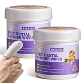 HICC PET teeth wipes pack 100-count box for dog and cat oral care.