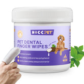 Toallitas dentales HICC PET para perros, limpieza suave y aliento fresco.