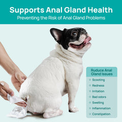 HICC PET Wipes applied around the anal area for comfortable cleaning.