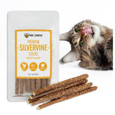 Hide & Scratch silvervine sticks pack front view for indoor enrichment.