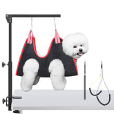 HIDOG dog grooming arm with hammock harness secures small and medium dogs during grooming