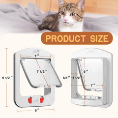 HIDROSIL cat door side view with magnetic keys demonstrates secure entry and behavior