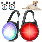 HIFORT dog collar light in 4 modes improves visibility during night walks