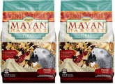 Higgins Mayan Harvest Tikal parrot food 2-pack on shelf showing balanced nutrition for parrots.