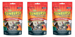 Higgins Sunburst 3-pack bird treats for conures and macaws, enrichment and tasty variety.