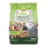 Higgins Vita Seed Parrot 3 Lbs pack shot shows a balanced bird seed blend for healthy digestion.