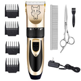 Highdas dog grooming kit clipper closeup shows precise trimming and smooth cutting.