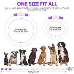 Higo Light Up Dog Collar is cuttable for a perfect adjustable fit.