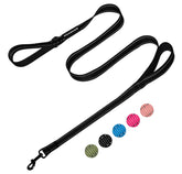 HIHANHAN reflective dog leash padded-handle offers a comfortable grip on long walks.