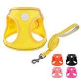 HIHANHAN soft mesh harness front view highlighting breathable fabric for comfortable daily walks