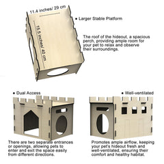 HIIMALEX large bunny house assembly is quick with five panels for setup.